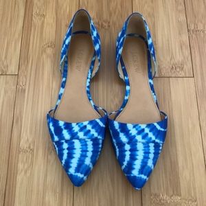 Tie Dye d’Orsay J. Crew Flats